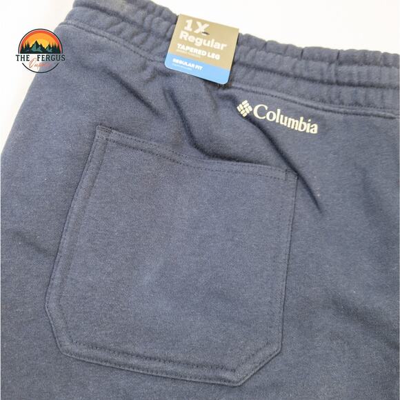NWT Columbia Tapered Leg Sweatpants Navy White Collegiate Stretch Men Sz 1X/XXL - Picture 9 of 10
